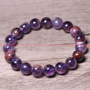 Super Seven Melodie Stein Super 7 Kristall Perlen Armband Heilung Schutz Geschenk - Bild 1 von 12