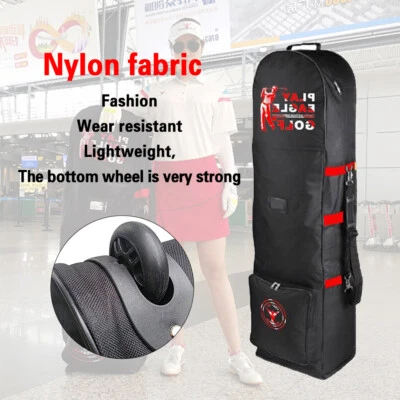 Travel Golf Aviation Bag with Wheels Golf Club Case Cover Storage Pouch Outdoor - image 1 of 4