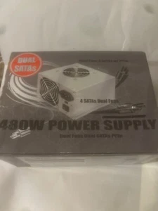 Logisys dual SATAs dual fans 4 satas w/ pcis 480w power supply, dual fans! - Picture 1 of 3