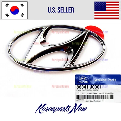 REAR Trunk Logo Emblem 86341J0001 ⭐GENUINE⭐ for Hyundai Accent Sedan 2018-2022 - Image 1 of 2