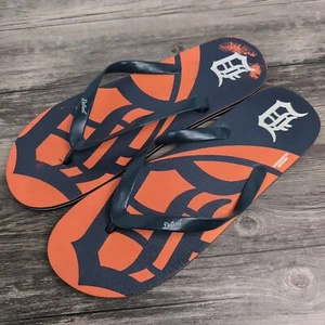 Detroit Tigers Men's Baseball Flip Flop Sandles Size All Over Print Size 11 - Picture 1 of 8