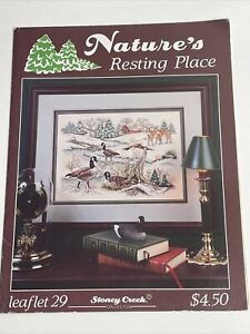 Stoney Creek Nature's Resting Place Cross Stitch Pattern Leaflet 29 Deer Geese