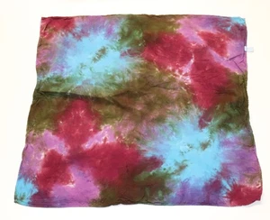 Tie Dye Bandana 21" x 21" Blue Forest Splash 100 % Baumwolle - Bild 1 von 2