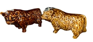 2 x 50er PORZELLAN MINIATUR "HIGHLAND CATTLE BULL" SCOTCH WHISKY" FLASCHENFLASCHE - Bild 1 von 5