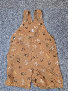 Carhartt Overall Shorts Baby Jungen 4T braun Handyman Print - Bild 1 von 5
