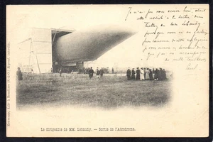 PRIMERA AVIACIÓN - Postal de colección del aerostato francés Lebaudy años 1900 - Imagen 1 de 2