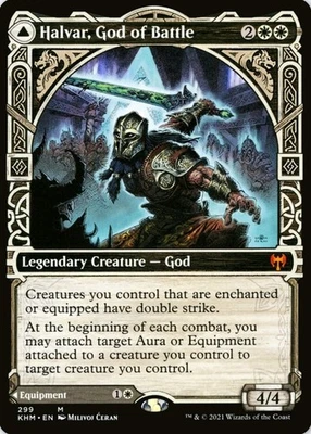 X 1 Halvar, God of Battle    Sword of the Realms NM-M KHM 299 MTG Magic - Image 1 of 2