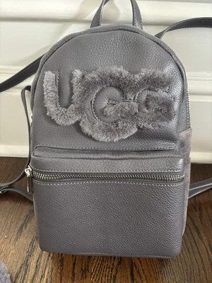 Ugg Gray Dannie II Leather/Suede Style 1121654 Mini Backpack W/pouch - Image 1 of 4