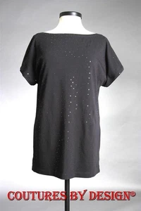 Camiseta deportiva St John Knits, camisa negra/almohadillas talla pequeña nueva con etiquetas precio de venta sugerido por el fabricante $590 - Imagen 1 de 3