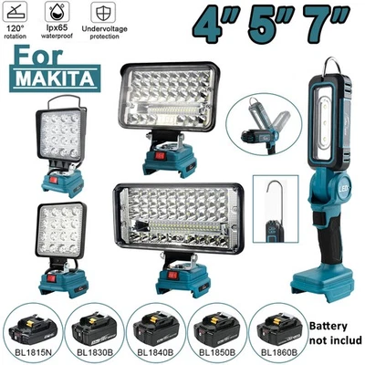48W Für Makita Li-ion Akku LED Arbeitsleuchte 18V Strahler Licht Taschenlampe - Bild 1 von 4