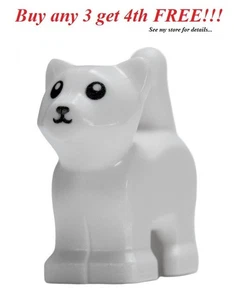 ☀️NEW LEGO Minifigure Mini Figure Minifig Animal Pet Cat BABY Kitty Kitten White - Picture 1 of 3