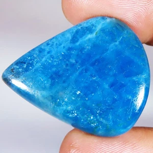 (29X34X05 MM) 51.65 Carat. NATURAL APATITE PEAR SHAPE CABOCHON LOOSE GEMSTONE - Picture 1 of 7