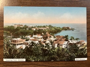 Port Antonio, Jamaica, BWI Postcard ~ Unposted, DB ~ Aerial View - Picture 1 of 2