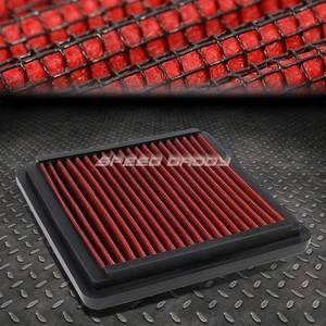 FOR 06-15 HONDA CIVIC HYBRID RED REUSABLE/WASHABLE DROP IN AIR FILTER PANEL - Picture 1 of 6