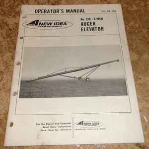 1976 new idea #198 8" diameter auger operators manual good used - Picture 1 of 2