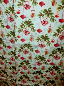 KAUFMAN Fabric HOLIDAY FROST 30"x34" REMNANT - Picture 1 of 3