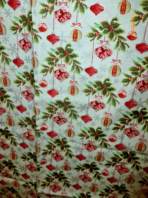 KAUFMAN Fabric HOLIDAY FROST 30"x34" REMNANT - Image 1 of 3