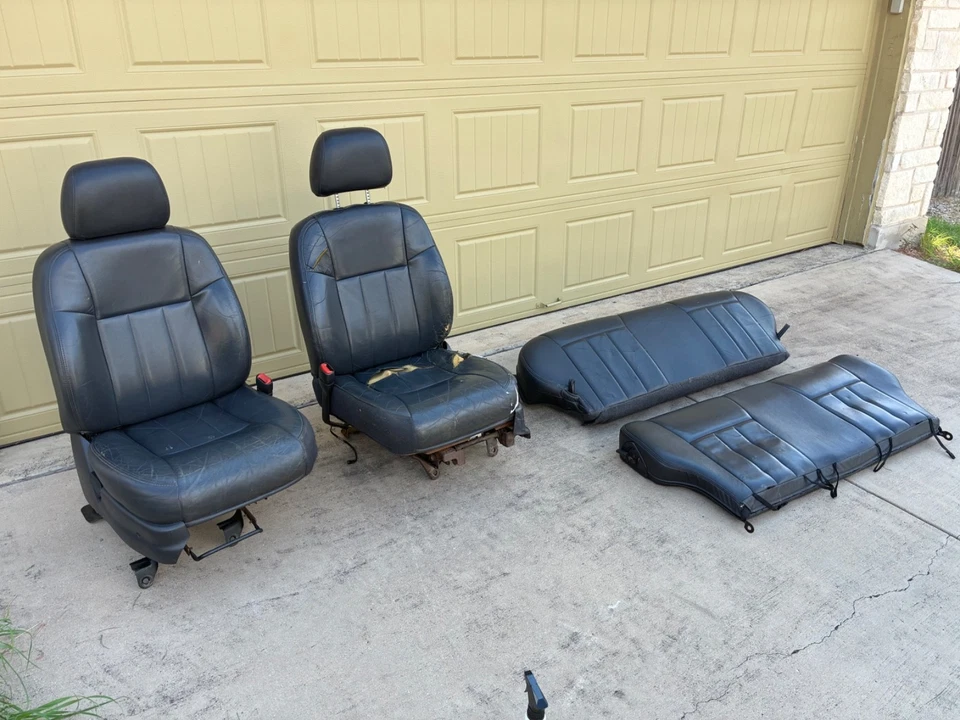 Jeep Cherokee Limited 2000 asientos de cuero negro conjunto completo asientos eléctricos de trabajo Foto 1 de 4