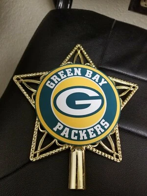 Green Bay Packers inspired Christmas Tree Topper Top Ornament Ornaments NFL