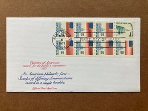 1977 9c Capitol Dome & 13c Flag over Capitol, booklet pane 1623a Fleetwood FDC - Picture 1 of 2