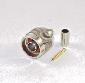 40 piezas conector de RF N macho engarce aislamiento de teflón niquelado RG58 - Imagen 1 de 5