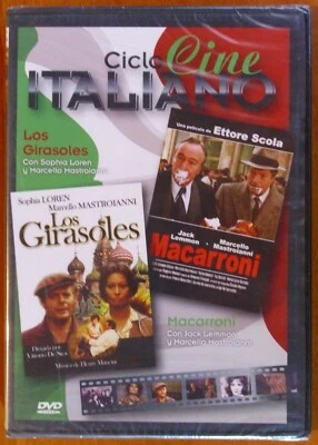 Los girasoles + Macarroni [DVD] Cine Italiano Sophia Loren, Marcello Mastroianni - Imagen 1 de 2