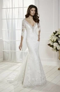Abito da sposa Ronald Joyce CINZIA taglia 16 avorio NUOVO!!RIDOTTO! - Foto 1 di 12