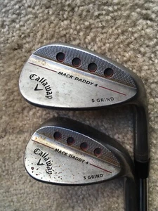 Callaway Mack Daddy 4 S Grind Raw 54° Sand & 60° Lob Wedge(s) Stiff Steel - Picture 1 of 8