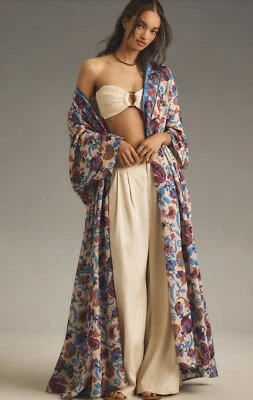 Anthropologie Ollari 封面印花海滩学院风 Bobo 复古 Vacay 均码 全新带标签 — 第 1/4 张图片