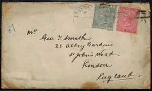 Early Bermuda Small Envelope 1887 w/ SG 21 1d & SG 28 3d VERY NICE - Picture 1 of 3