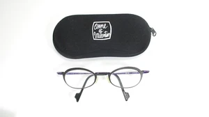 ANNE et VALENTIN B116 VIRGIN Eyeglasses Black Purple Small Oval Frame Japan - Picture 1 of 15