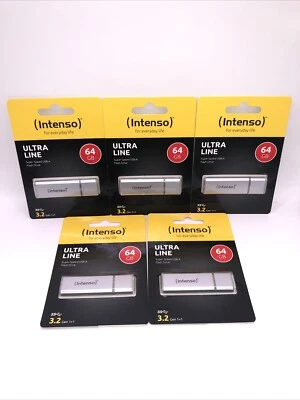 5X Intenso Ultra Line 3.2 Super Speed USB Flash Drive 64GB - Image 1 of 2