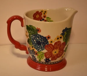 the pioneer woman dazzling dahlias 4 cup stoneware measuring pitcher- One Quart - Picture 1 of 9