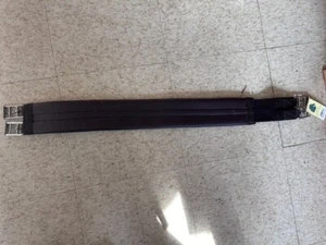NEW Brown English GIRTH PVC with Elastic Ends* 34" Roller Buckles - Picture 1 of 3