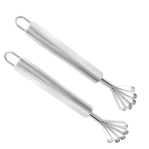 2 Pack Stainless Steel Coconut Meat Scraper Fish Skin Scaler Coconut Grater - Picture 1 of 7