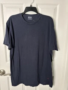 T-shirt uomo vintage Polo Ralph Lauren punto singolo XL blu navy girocollo cotone - Foto 1 di 10