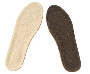 2x solette invernali in pelle di pecora inserti lana pile accoglienti cuscinetti per scarpe soffici - assorbenti - Foto 1 di 12