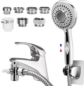 Shower Head Sink - Faucet Bathtub Hose Sprayer Attachment with 5 Adapters 79"... - Picture 1 of 7