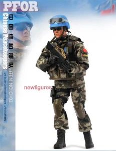 1: 6 Soldado de la Misión de Paz de las Fuerzas de Paz Chinas 12 "Figura de acción masculina Cuerpo de cabeza - Imagen 1 de 12