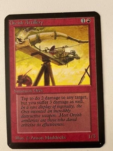 Magic the Gathering MTG Alpha ORCISH ARTILLERY NM (Beta Bob) - Picture 1 of 10
