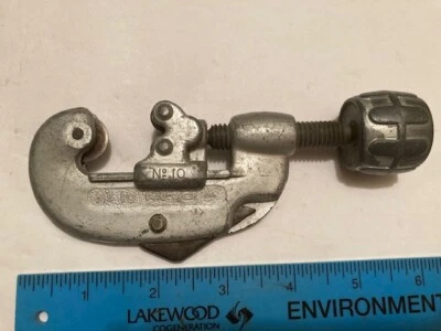Vintage RIDGID #10 Pipe Cutter  - 1/8" to 1" OD Pipe Cutter • USA - Image 1 of 4