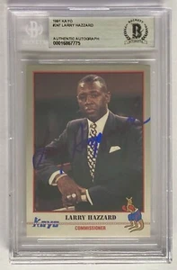 LARRY HAZZARD SIGNED 1991 KAYO #247 COMMMISSIONER BECKETT AUTHENTIC AUTO - Picture 1 of 2