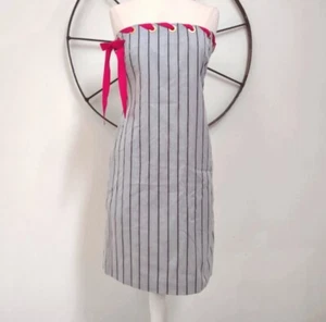 Ports 1961 striped ribbon sheath sleeves knee length cocktail dress 10 $690 - Picture 1 of 9