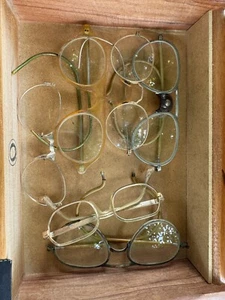 Vintage Brillengestell Teile Antik Konvolut #5 Requisiten Goldfüllung? - Bild 1 von 6
