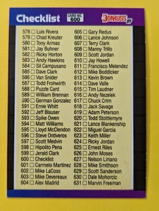 1989 Donruss Baseball #600 Checklist:   578 to 660... ....09 - Imagen 1 de 2