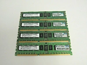 HP (Lot of 4) 500202-061 Micron 2GB 2Rx8 PC3-10600R ECC Registered CL9 35-3 - Picture 1 of 4