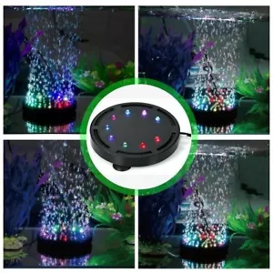 Aquarium Lighting Decor Submersible RGB LED Bubble Air Light Fish Tank Lamp US - Picture 1 of 13