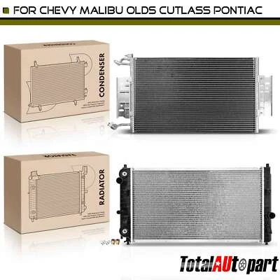 Комплект охлаждения радиатора и конденсатора переменного тока для Chevrolet Malibu 1997-2001 Olds Pontiac - Изображение 1 из 4