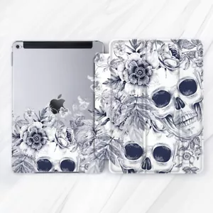 Goth Skull Horror Flower Occult Case For iPad 10.2 Air 4 5 Pro 9.7 11 12.9 Mini - Picture 1 of 4