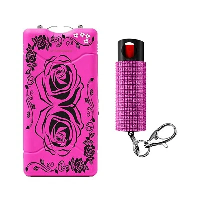 FIGHTSENSE сверхпрочный перезаряжаемый электрошокер со светодиодным фонариком и перцовым аэрозолем комбо - Изображение 1 из 4